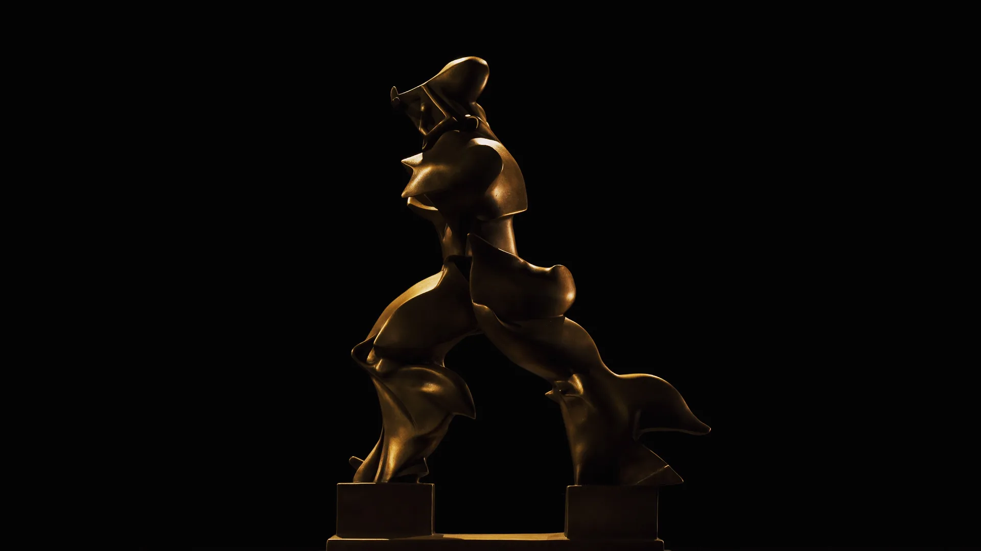 Formes uniques de la continuité dans l’espace, sculpture en bronze d’Umberto Boccioni