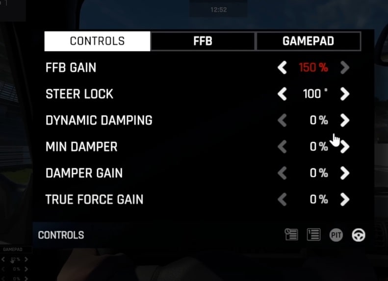 Assetto corsa evo 0.3 menu ffb