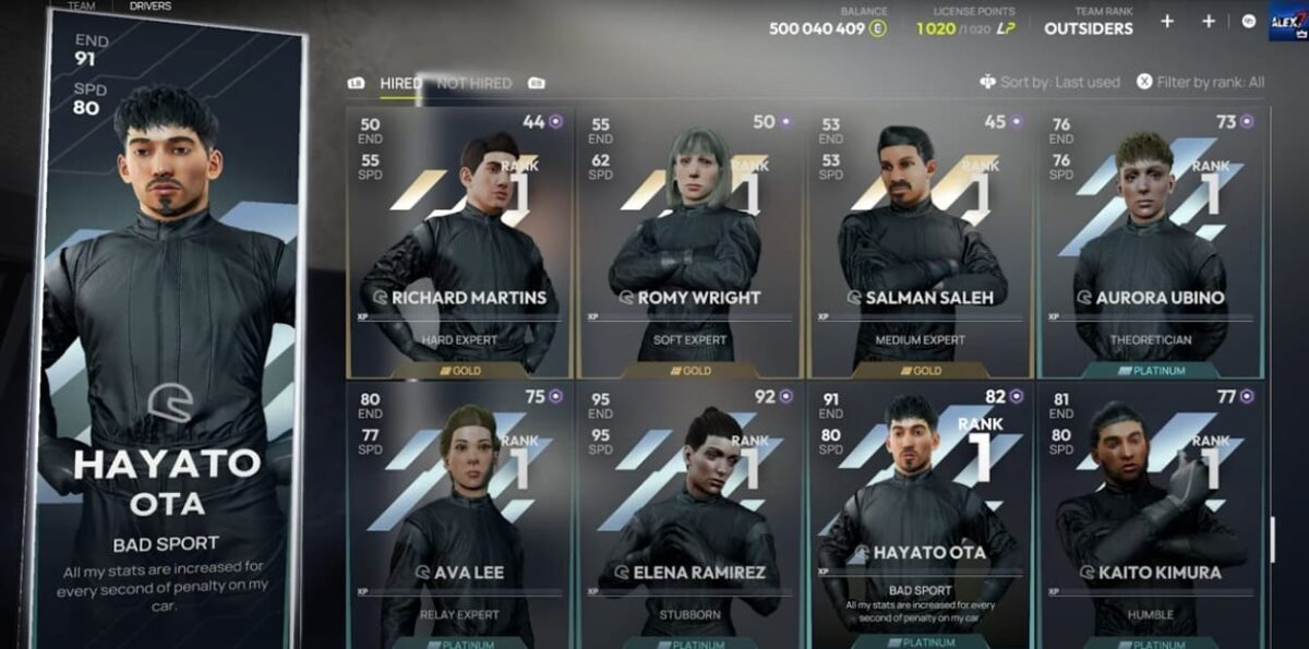 endurance motorsport series pilotes