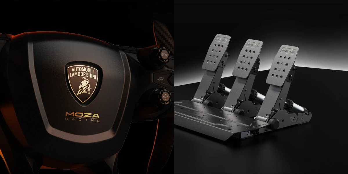 Du Lamborghini pour votre setup: Zoom sur le Moza Revuelto et les pédales SRP2